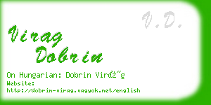 virag dobrin business card